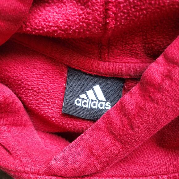 Washington State Cougars WSU Cropped Hoodie Sweatshirt Womens XL Red Adidas Gym - Picture 7 of 9